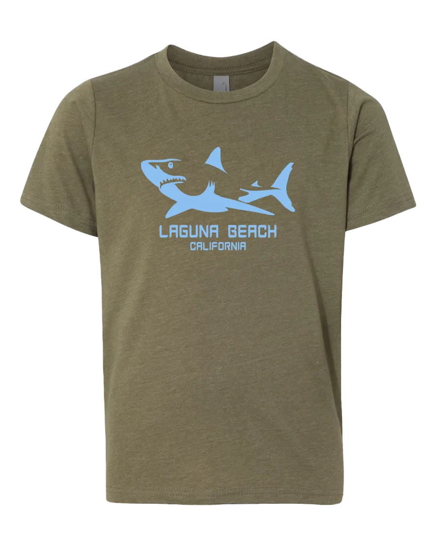 Great White Shadow Youth Tee - Military Green