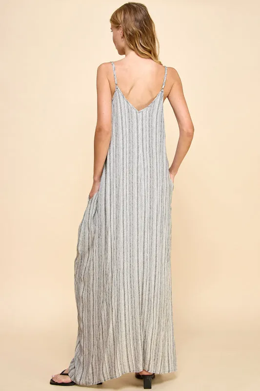 HERRINGBONE COCOON MAXI DRESS