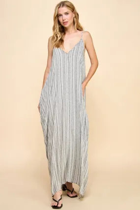 HERRINGBONE COCOON MAXI DRESS