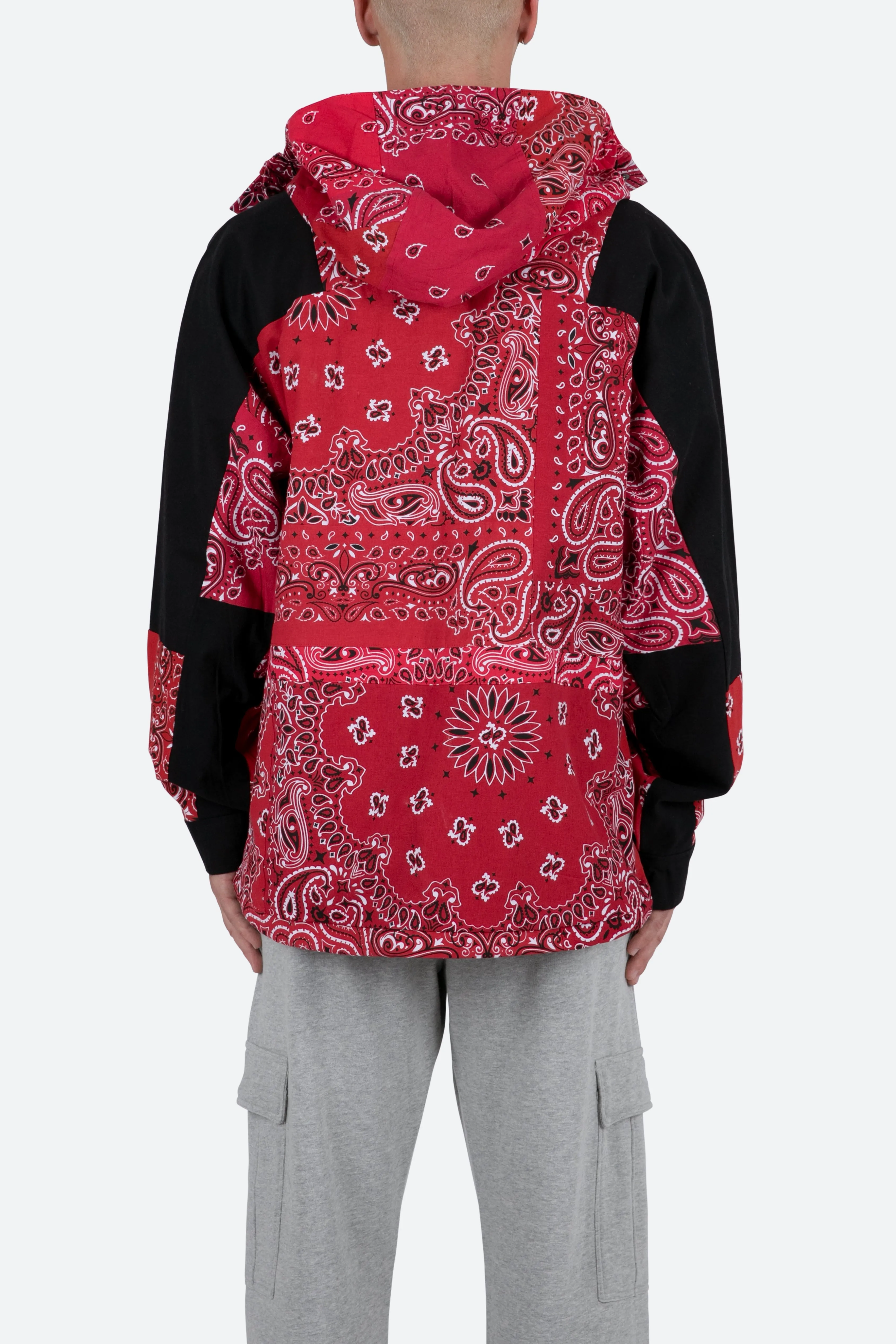 Hooded Bandana Jacket - Red