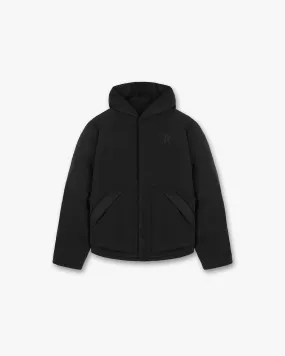 Hooded Puffer Jacket - Jet Black