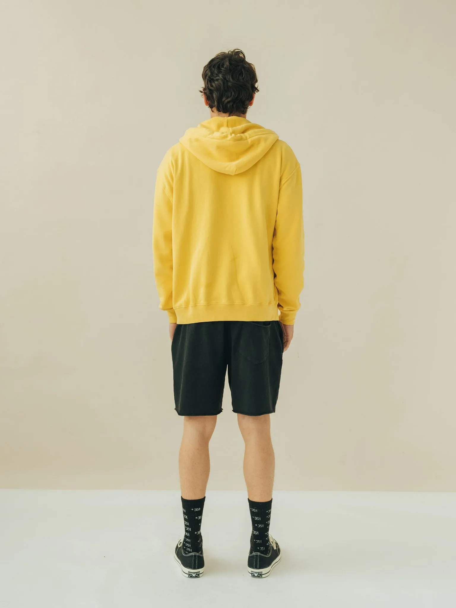 HOODIE ZIP PALE YELLOW