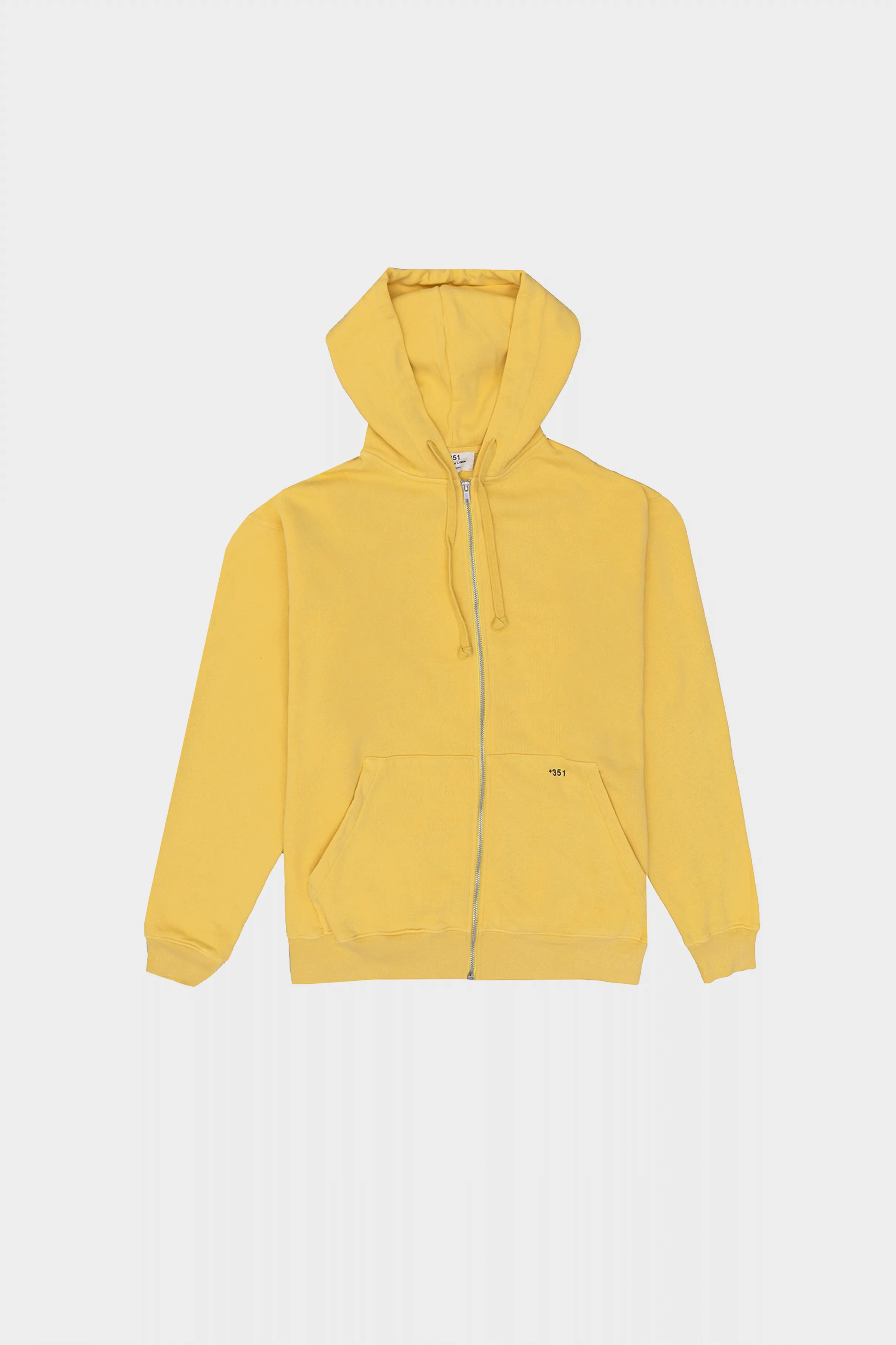 HOODIE ZIP PALE YELLOW