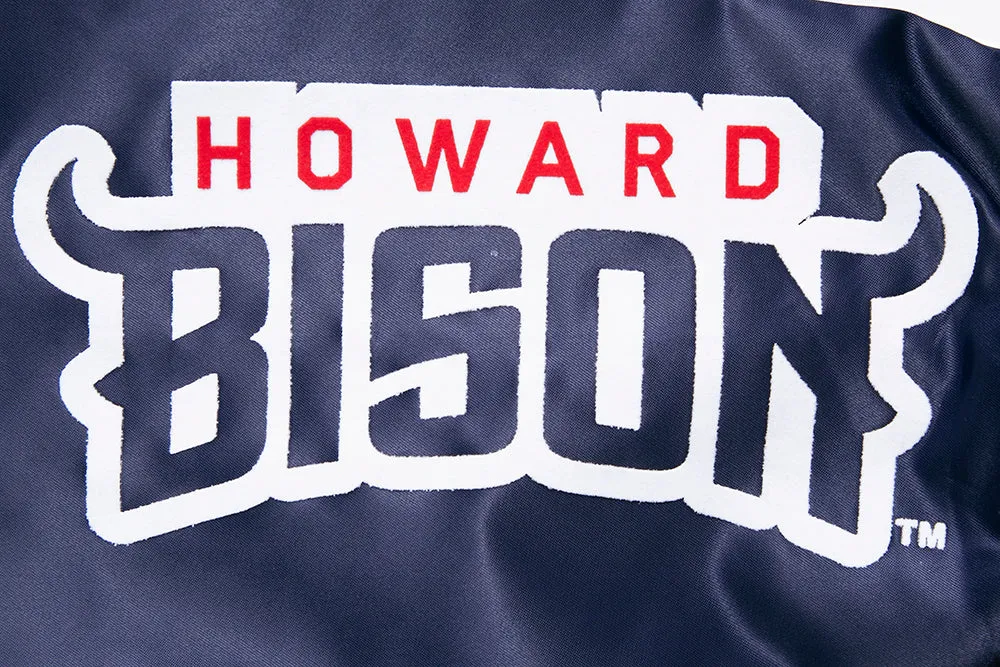 HOWARD UNIVERSITY HOMECOMING MEN'S RIB SATIN JACKET (MIDNIGHT NAVY)