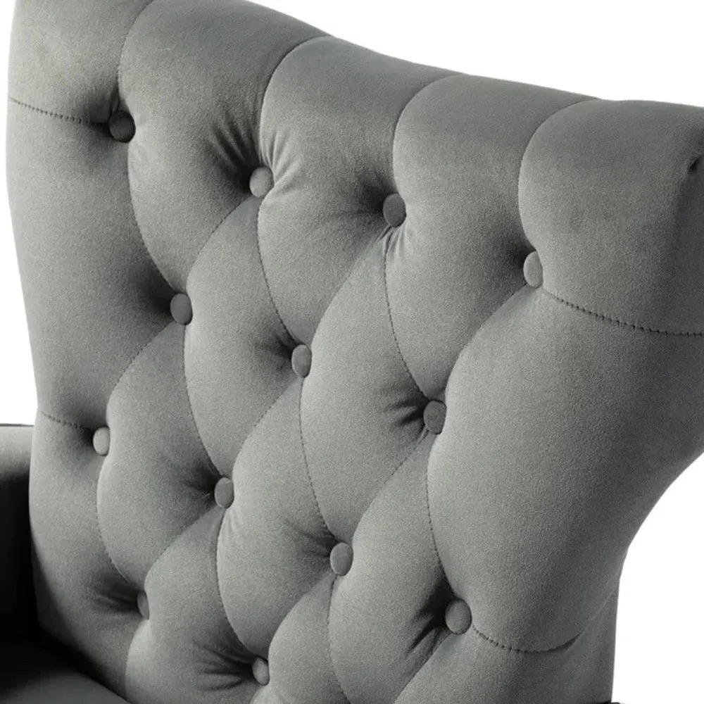 Jacky Chesterfield Chair in Suede