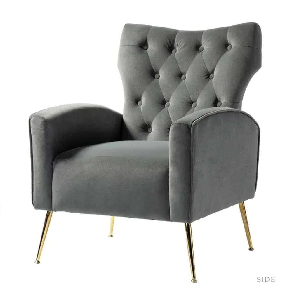 Jacky Chesterfield Chair in Suede