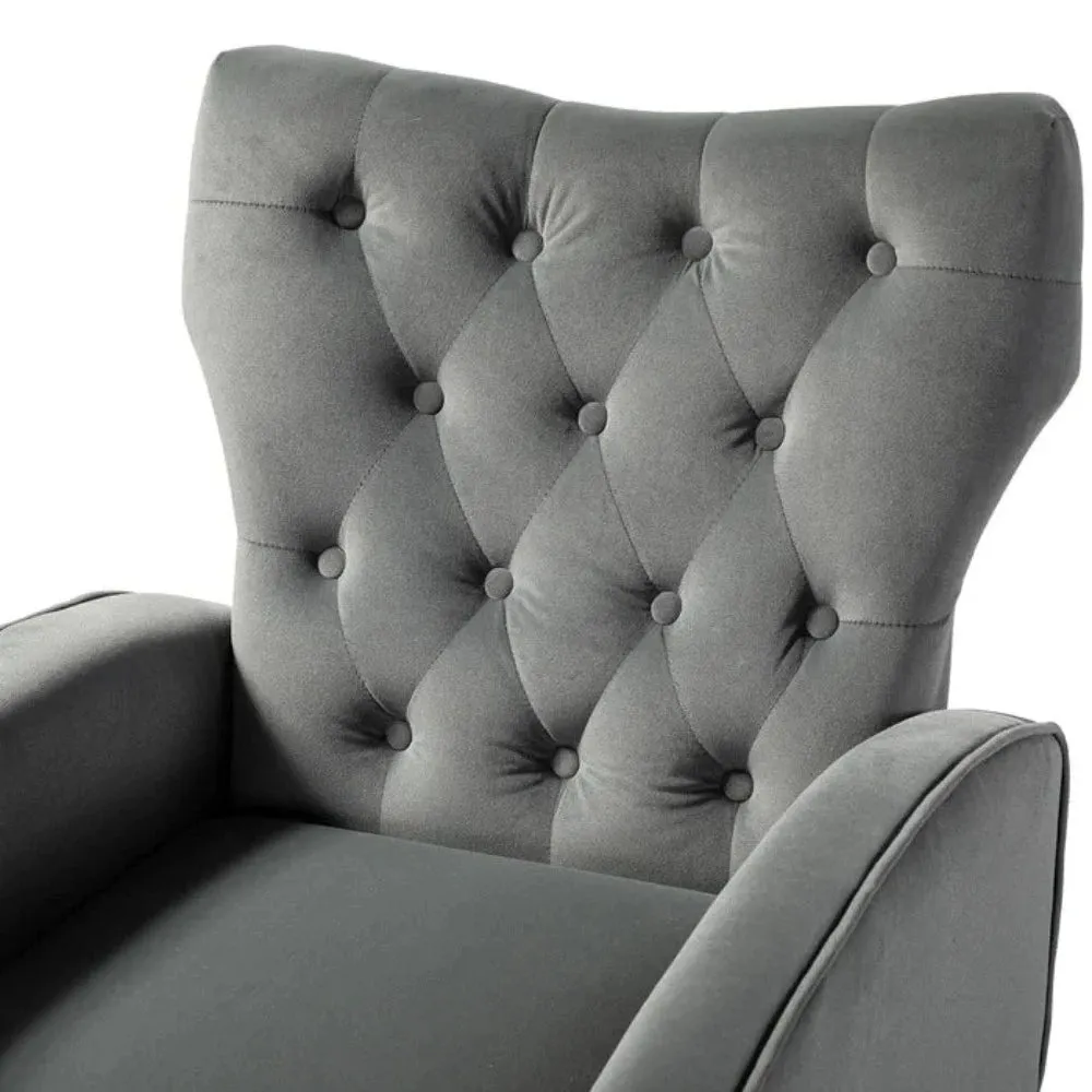 Jacky Chesterfield Chair in Suede