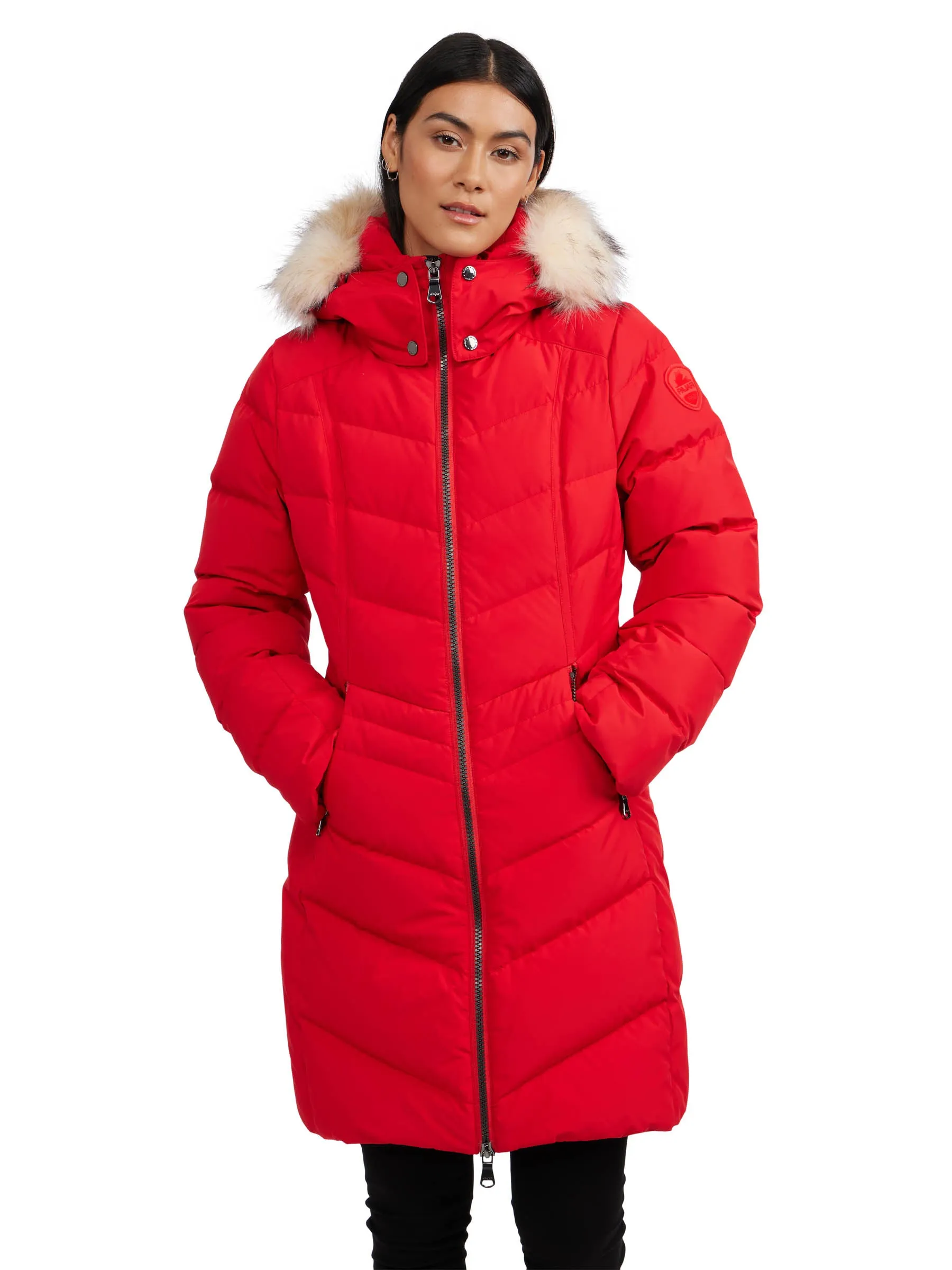 January Women's Puffer w/ faux fur trim