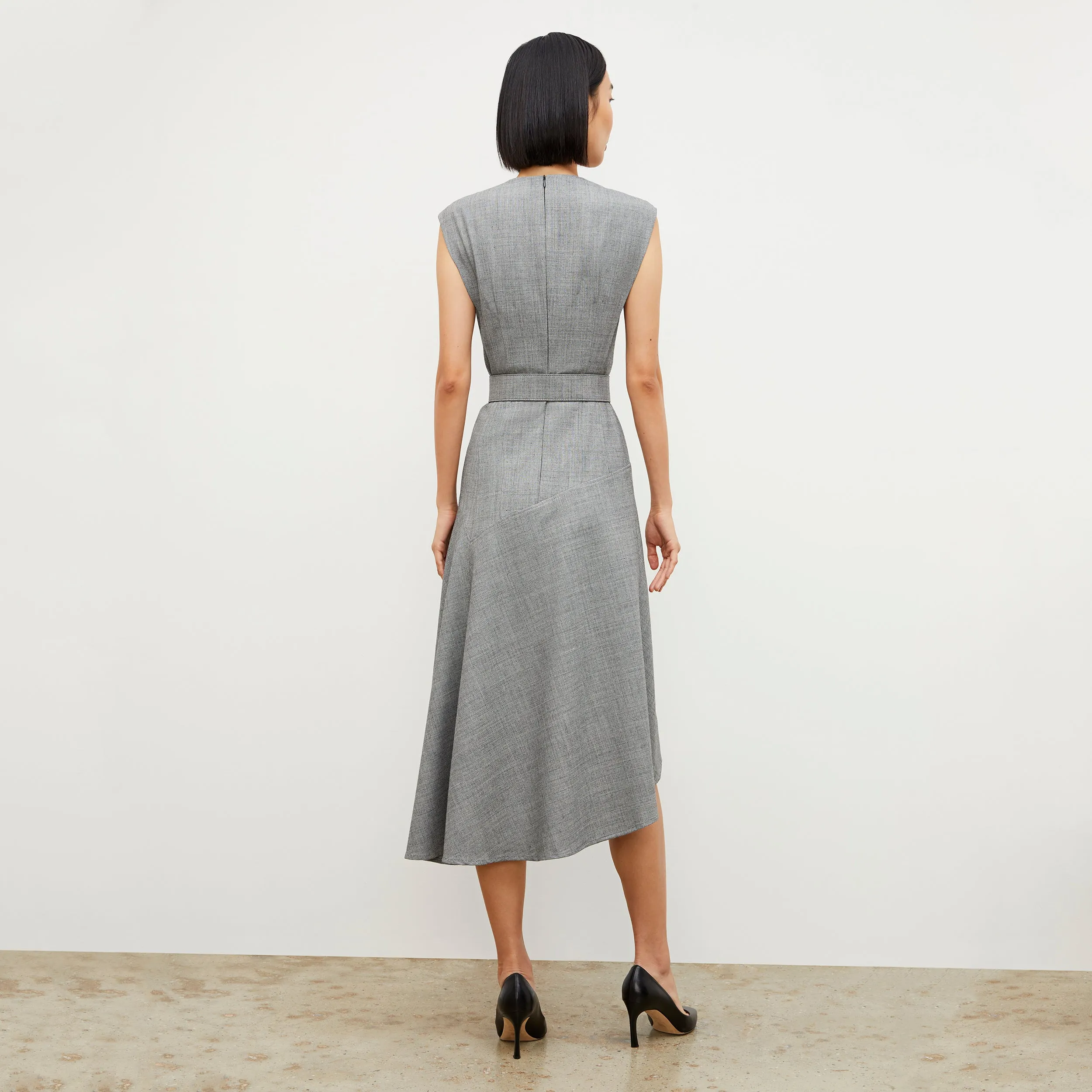 Kelsey Dress - Sharkskin :: Black / White