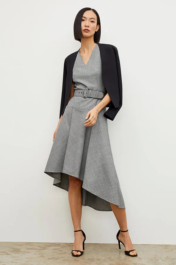 Kelsey Dress - Sharkskin :: Black / White