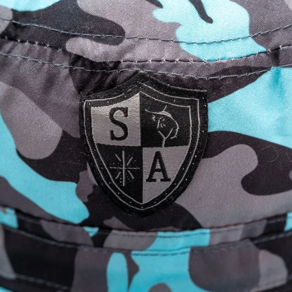 Kids Bucket Hat | Aqua Military Camo