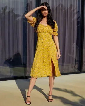 Kristen Dress - Yellow  Floral