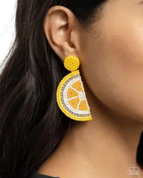 Lemon Leader Yellow-Earrings