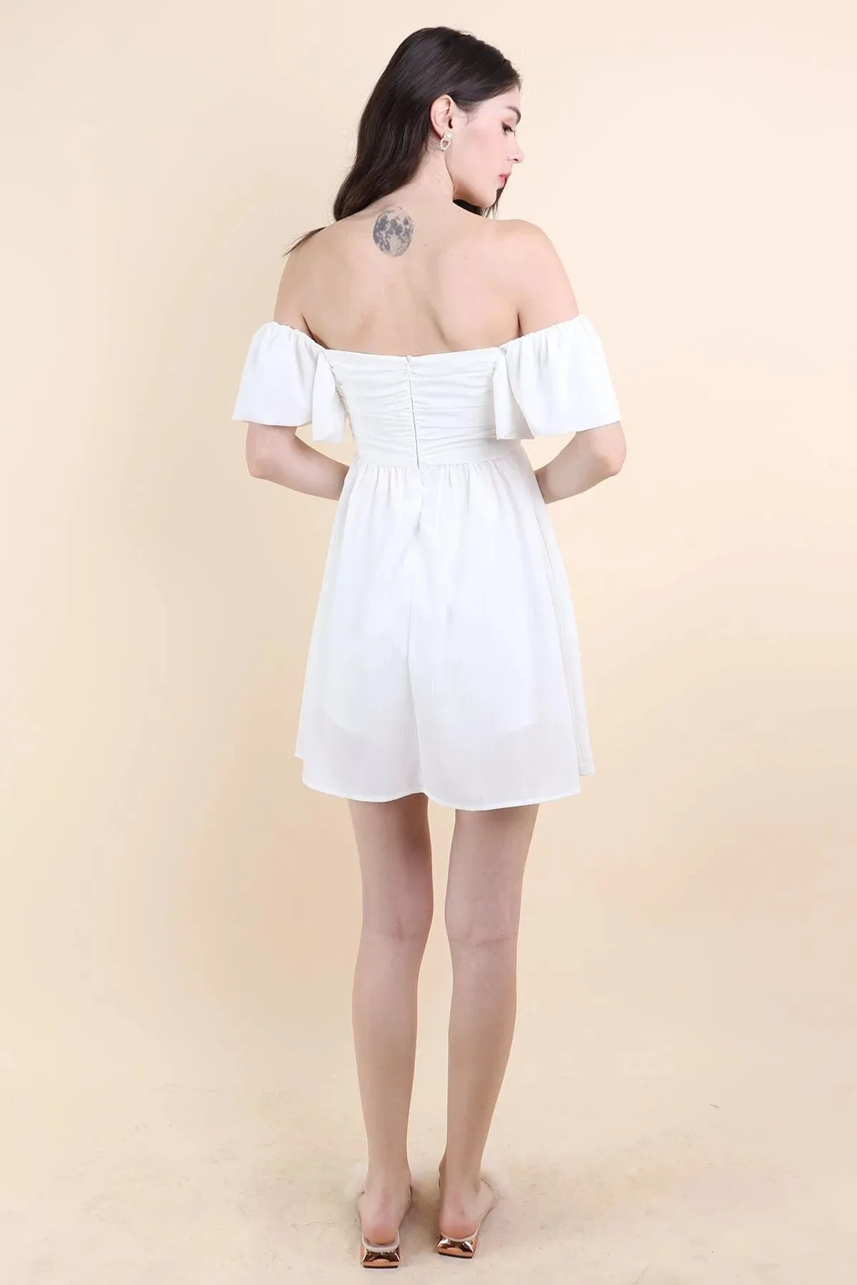 LILITH ROMPER DRESS WHITE