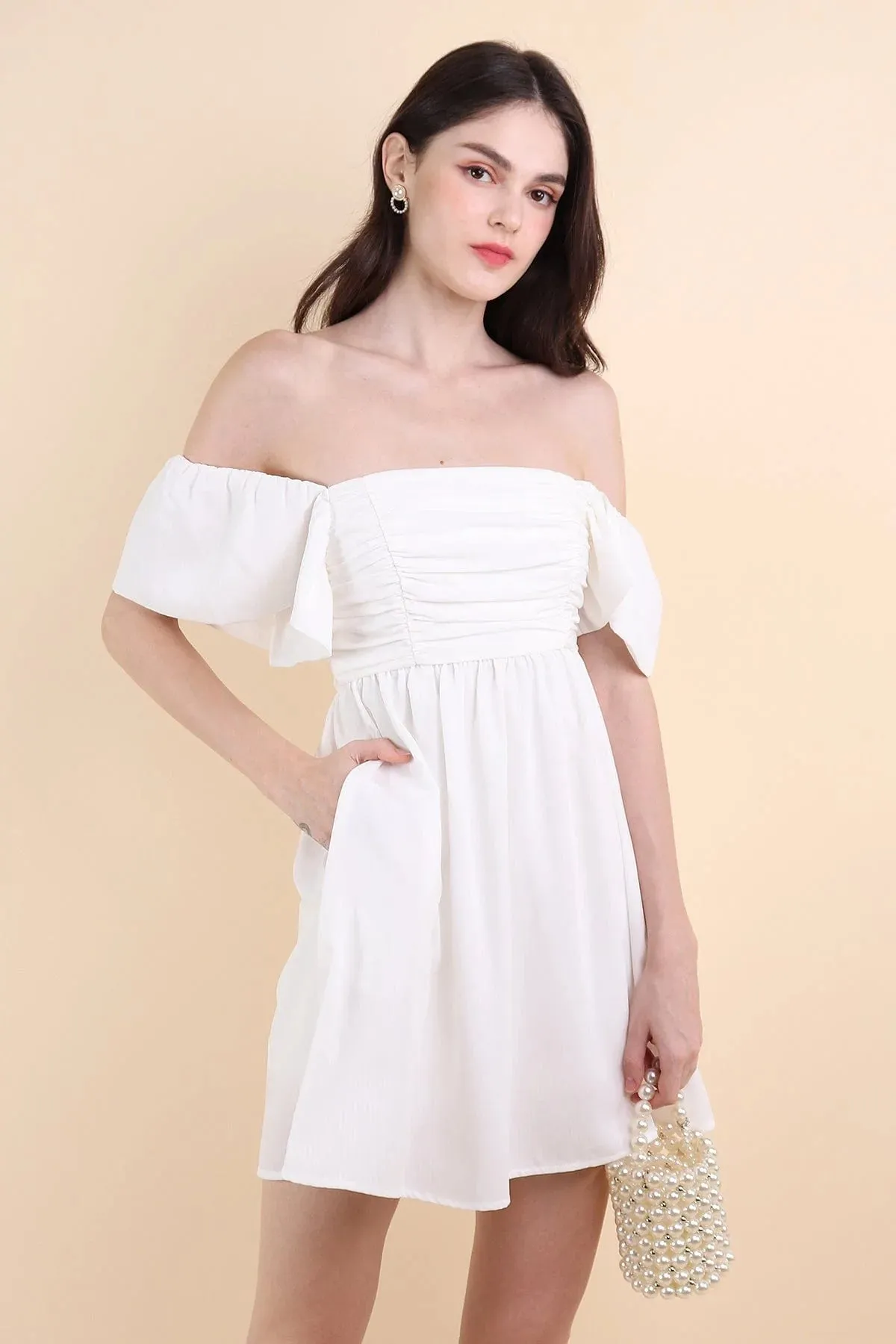 LILITH ROMPER DRESS WHITE