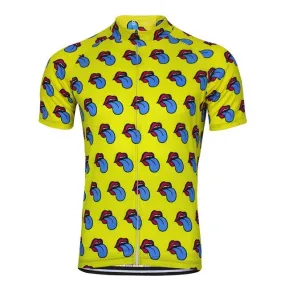 Lips Jersey Short Sleeve Yellow