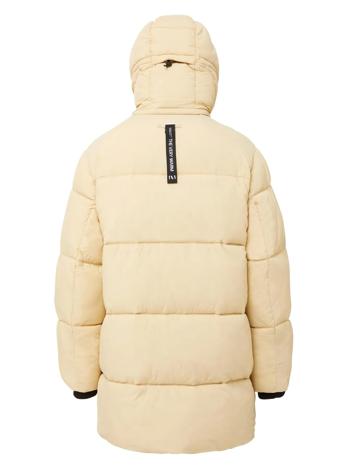 Long Hooded Puffer - Cream