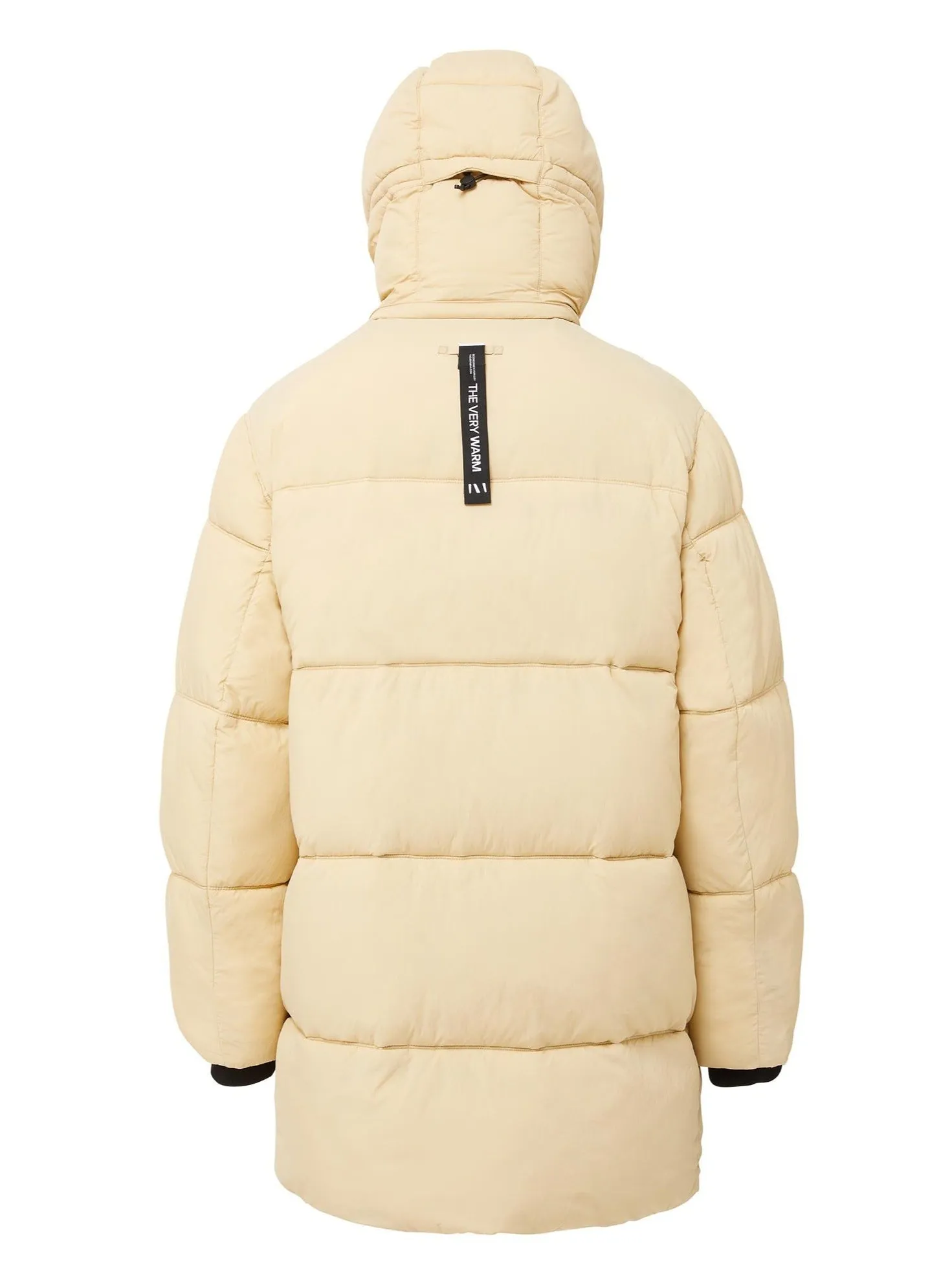 Long Hooded Puffer - Cream