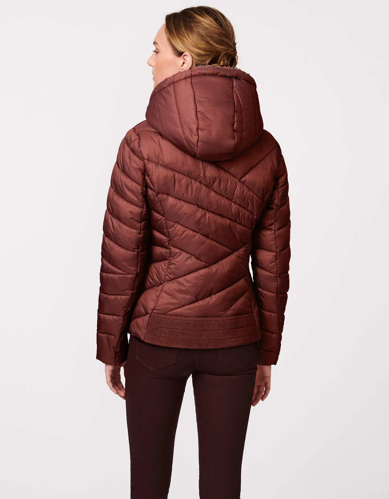 Metro Zigzag Hood Active Puffer Jacket