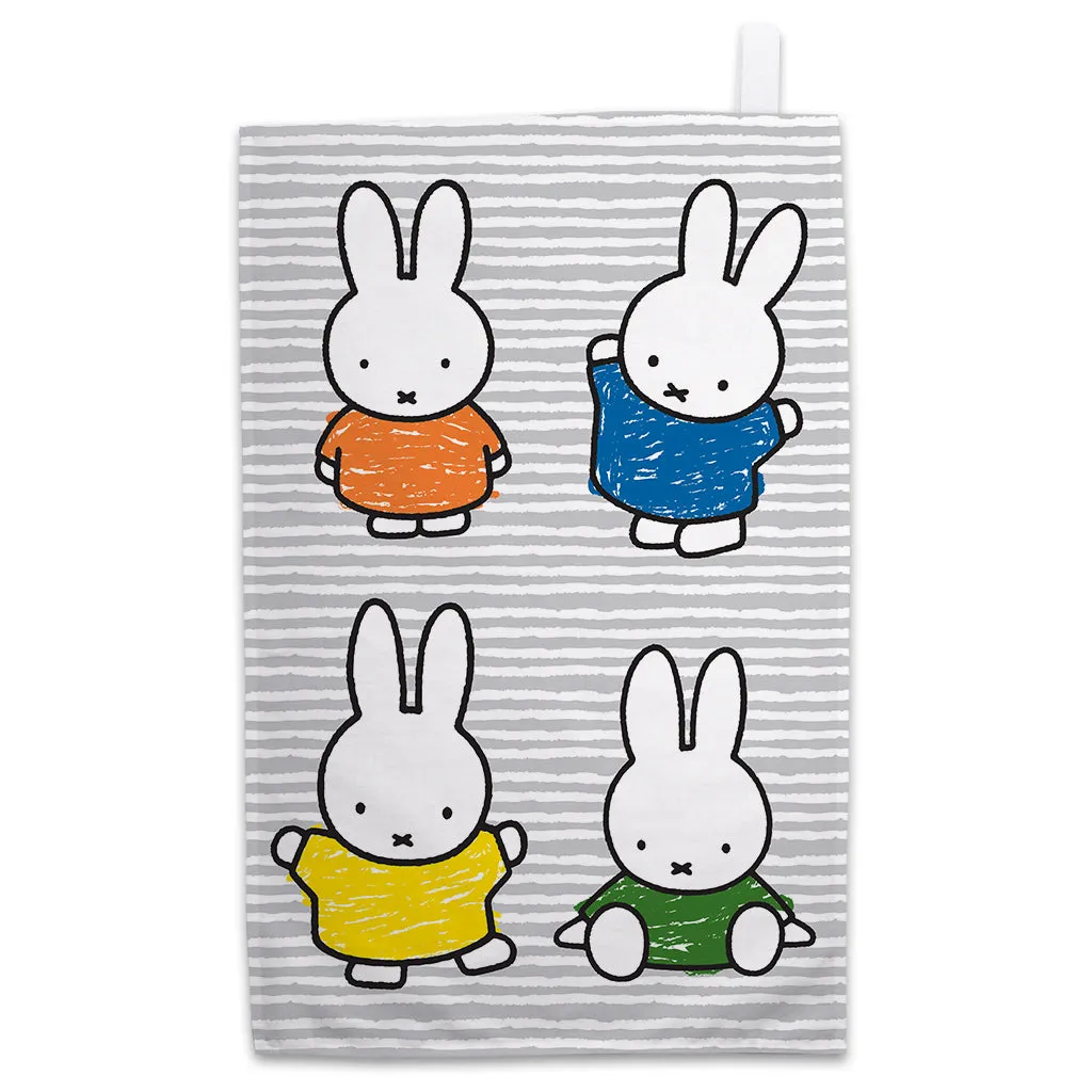 Miffy Coloured Dresses Tea Towel