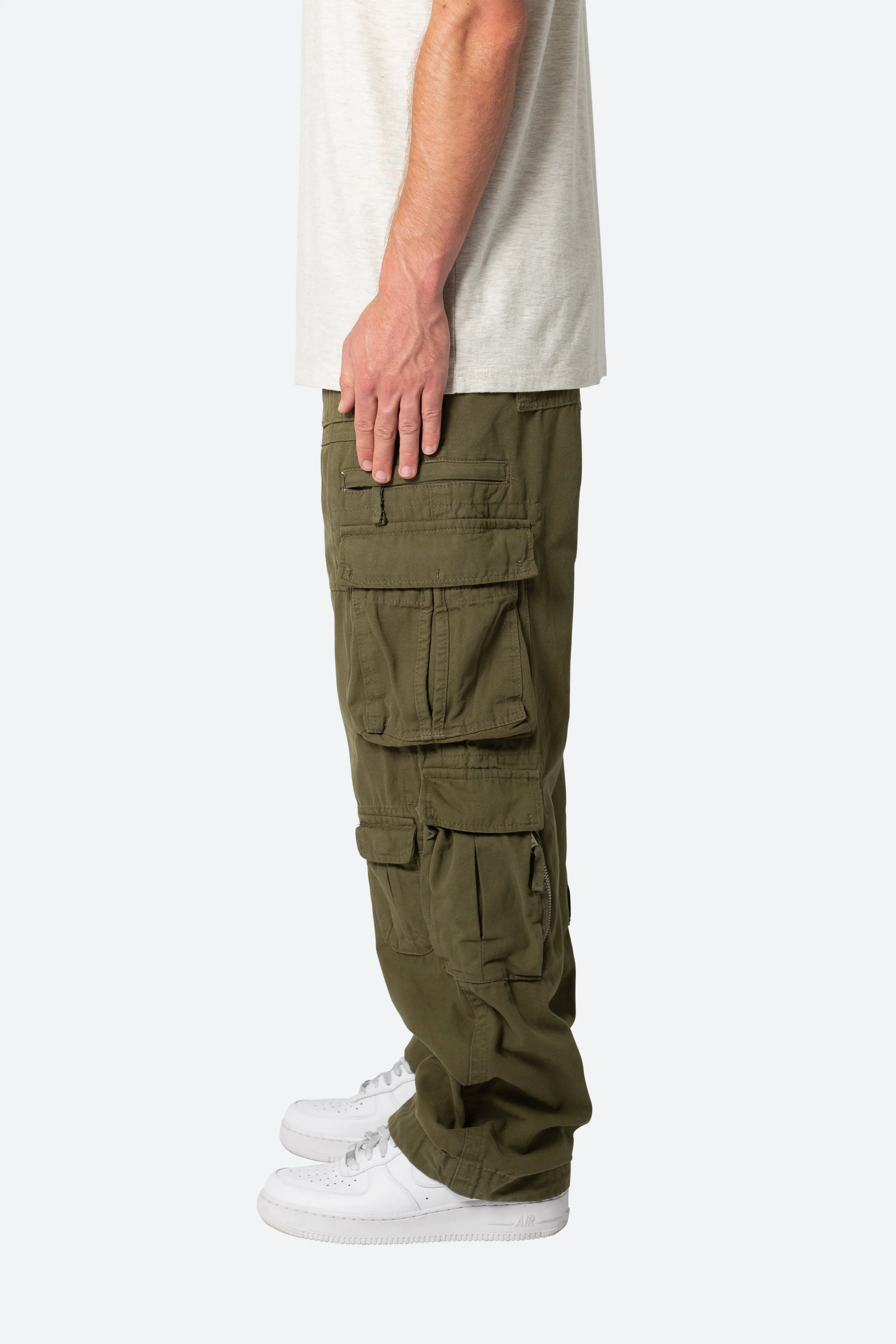 Military Cargo Pants - Olive