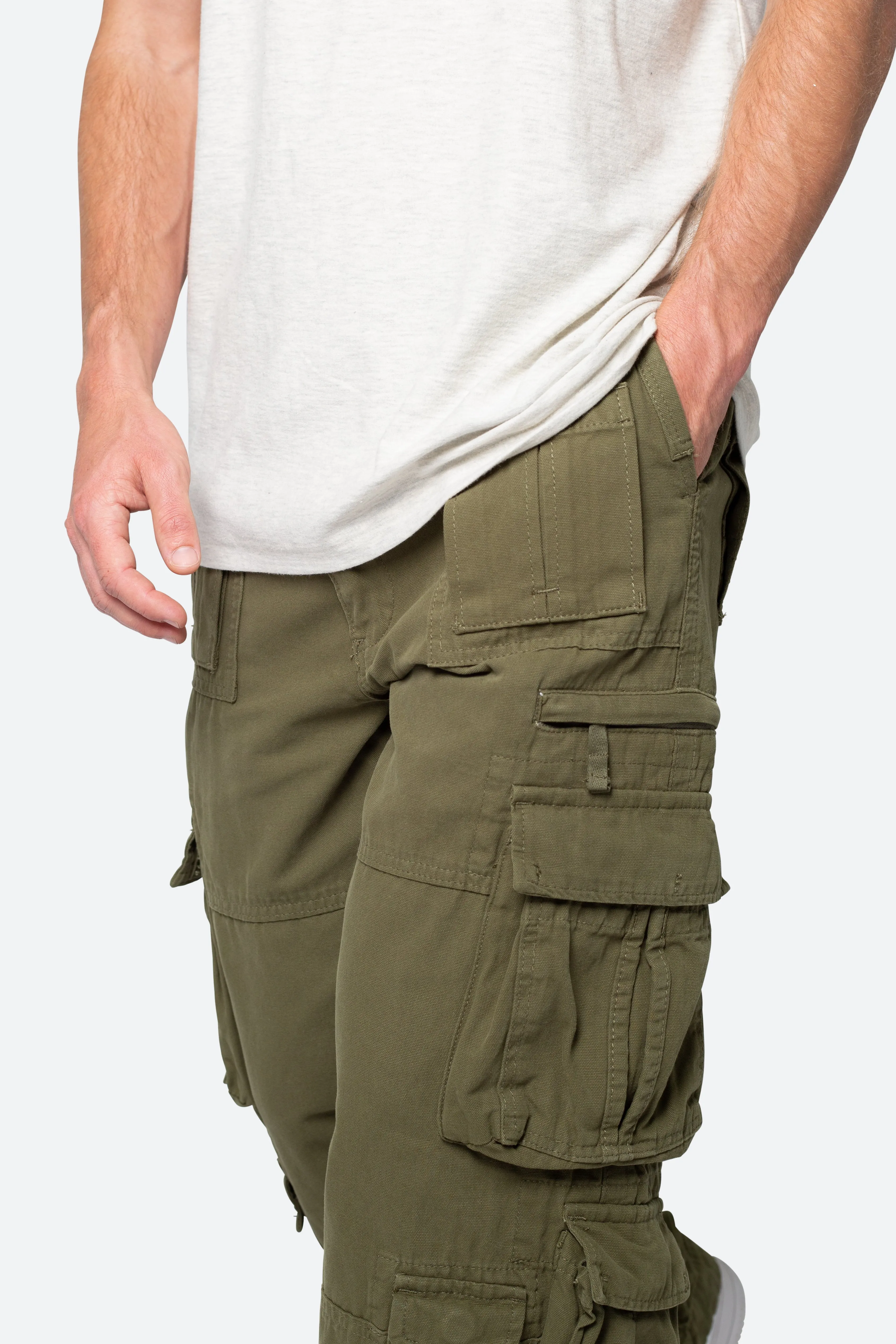 Military Cargo Pants - Olive