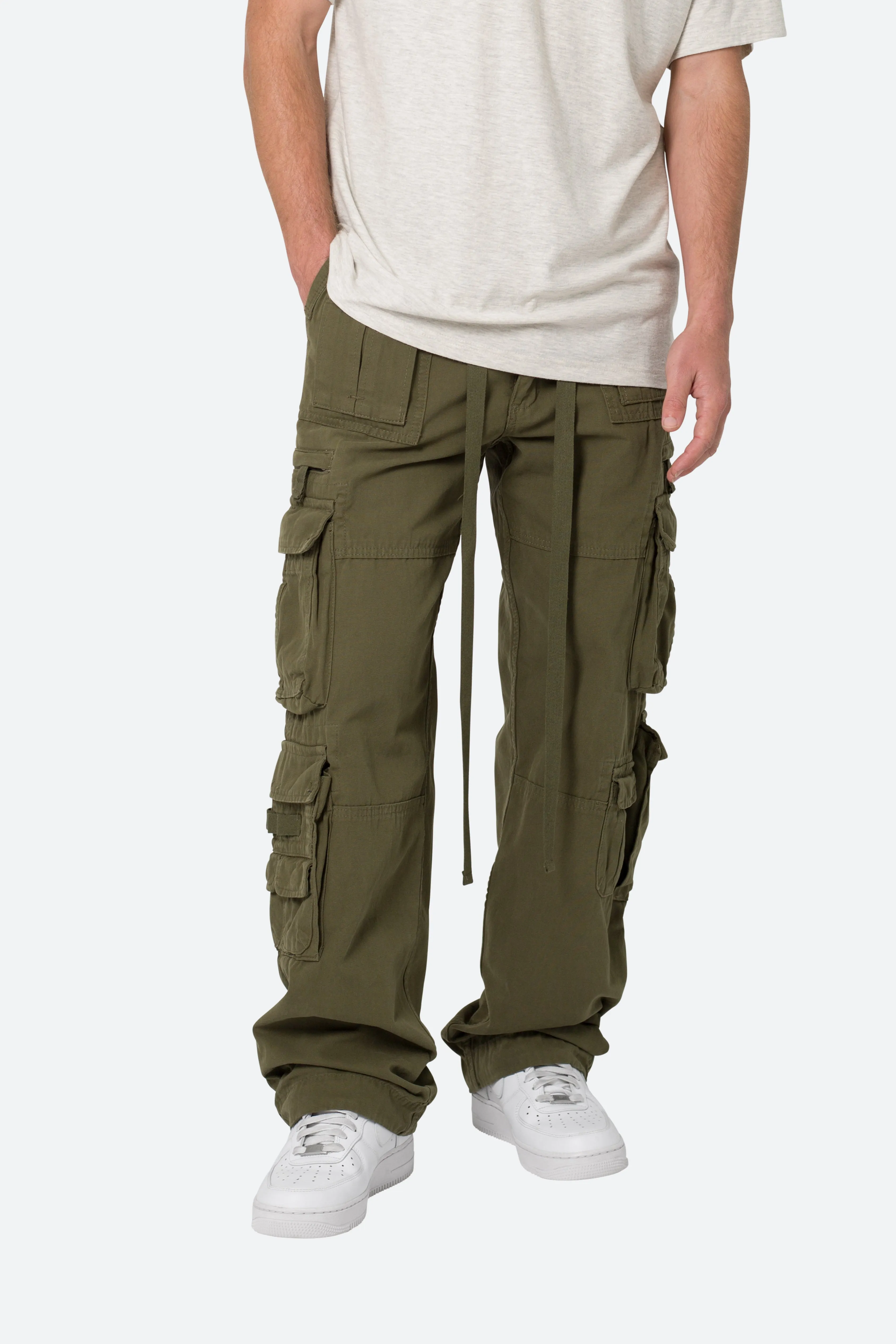 Military Cargo Pants - Olive