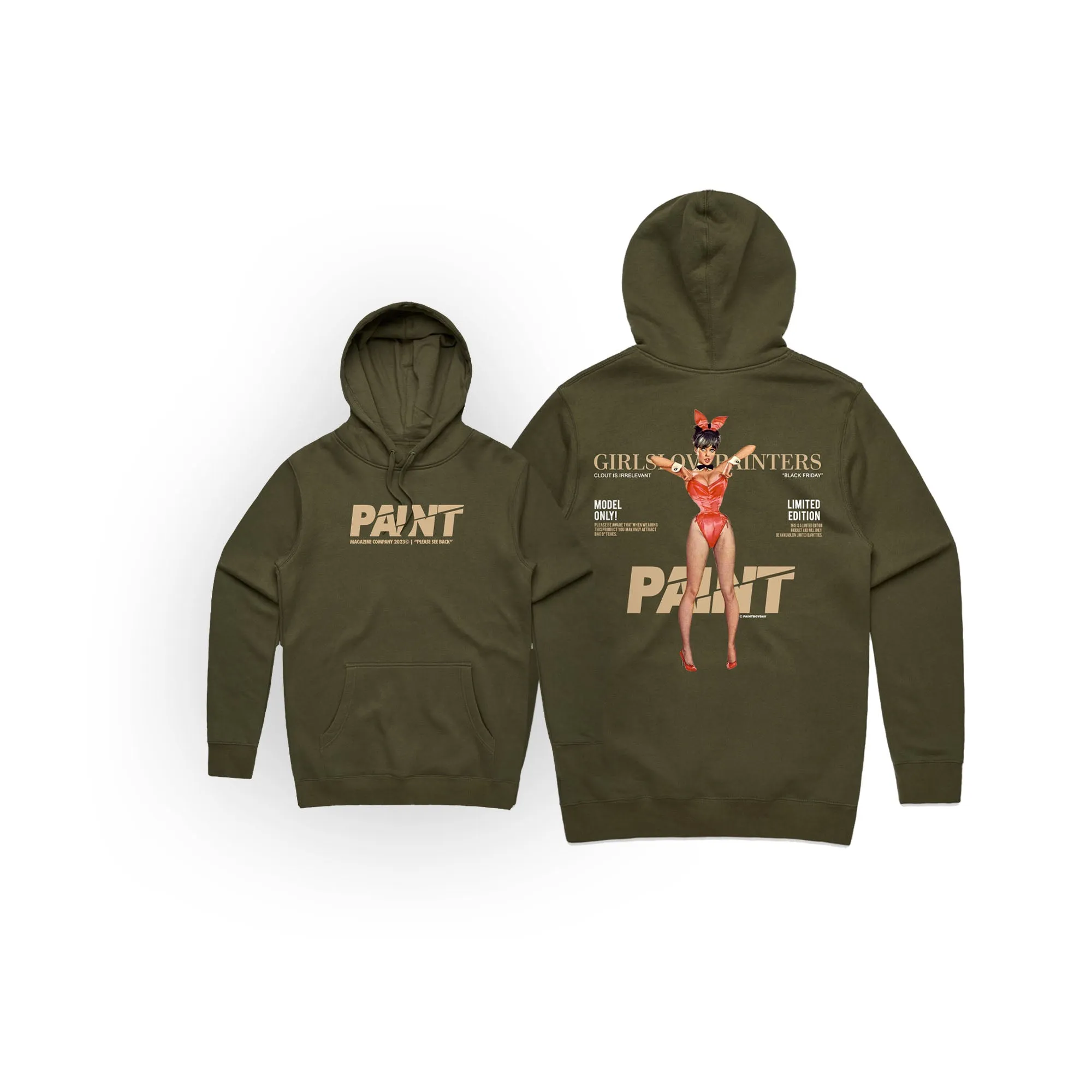 Military Green Magazine Hoodie