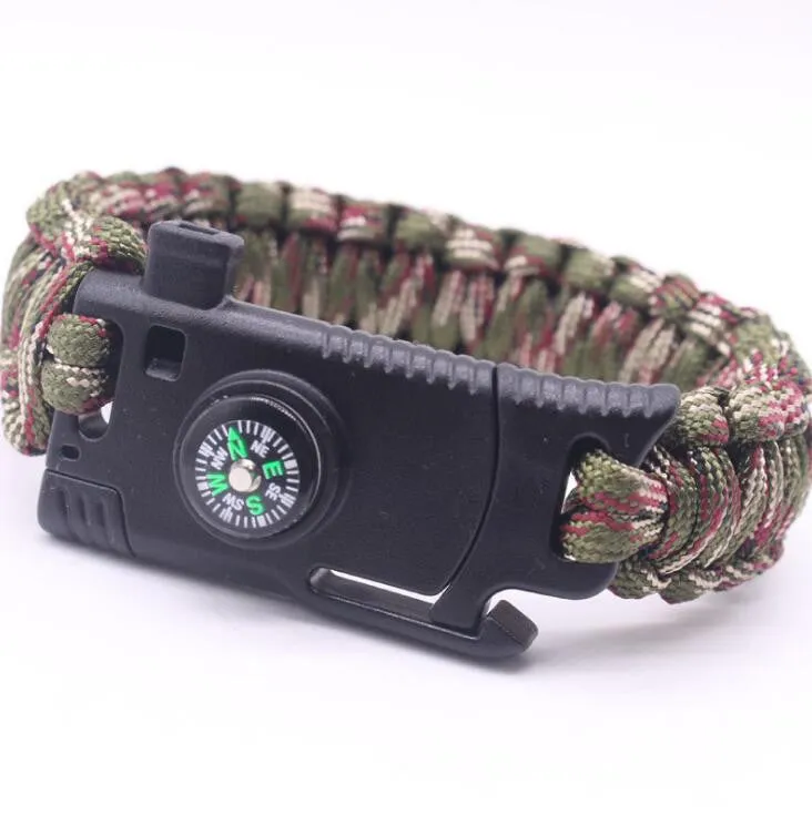 Military Outdoor Paracord Survival Bracelet