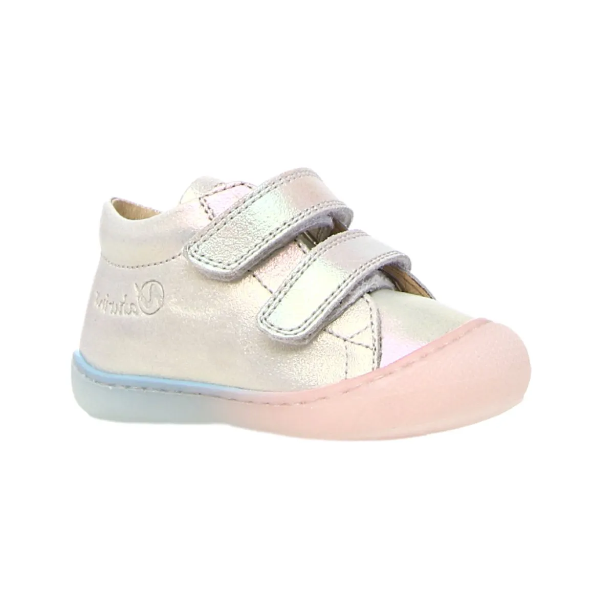 Naturino Toddler's (Sizes 19-22) Cocoon VL White Shimmer/Tye Dye Velcro