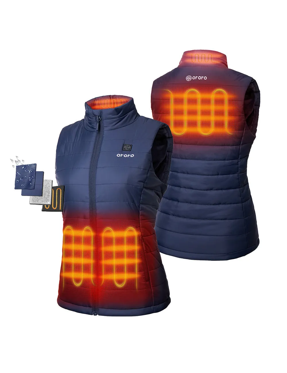 (Open-box) Women's Classic Heated Vest - New Colors (Battery Set Not Included)