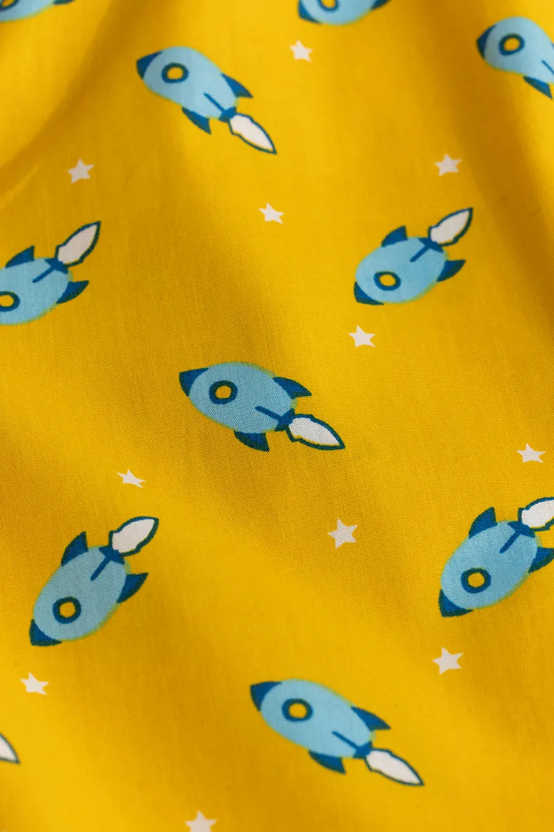 Rocket Print Yellow Pyjama