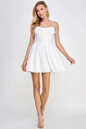 White Corset Mini Dress