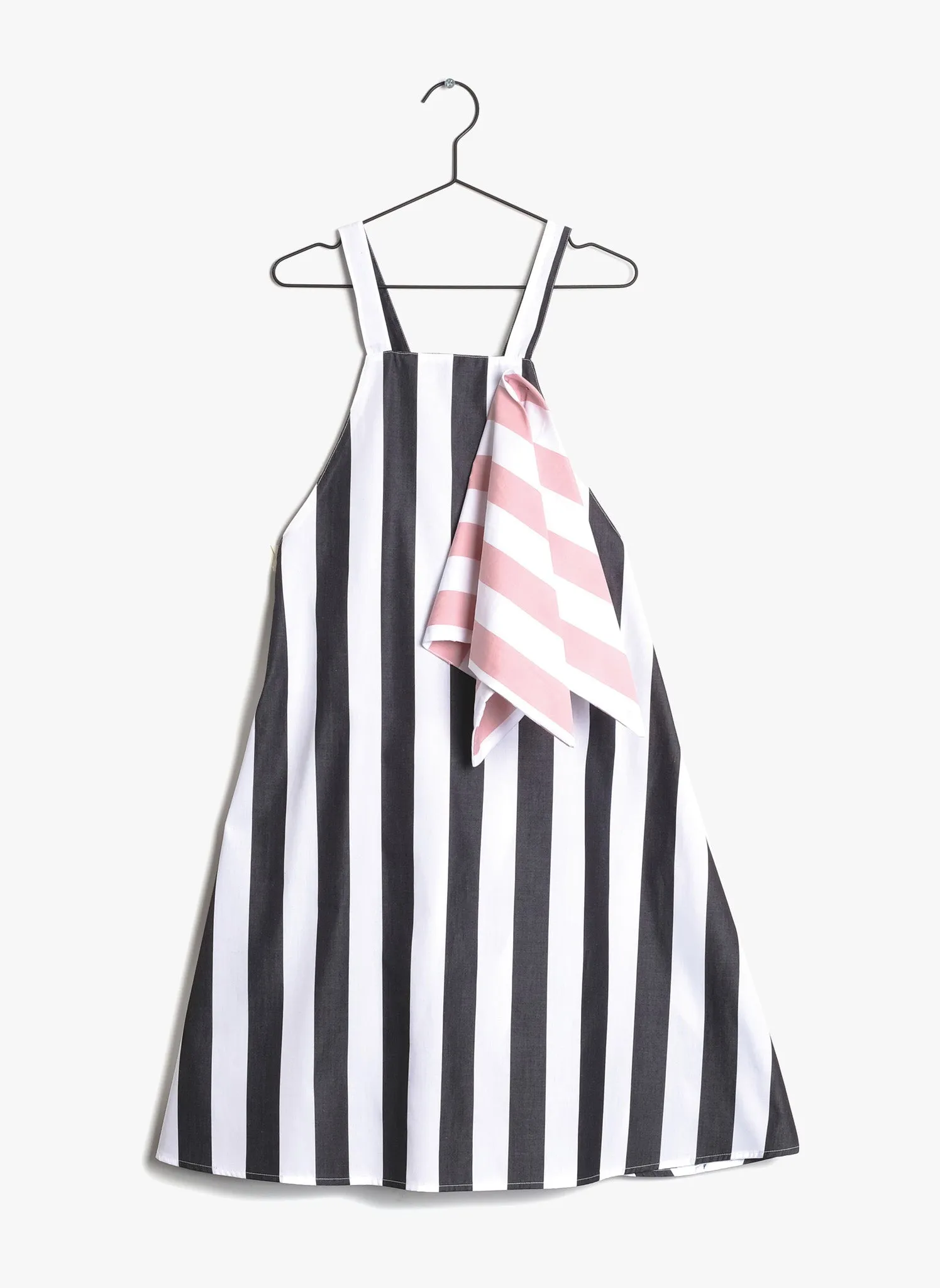 Wolf and Rita Mafalda Dress in White Stripes