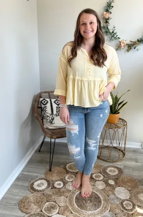 Yellow babydoll top