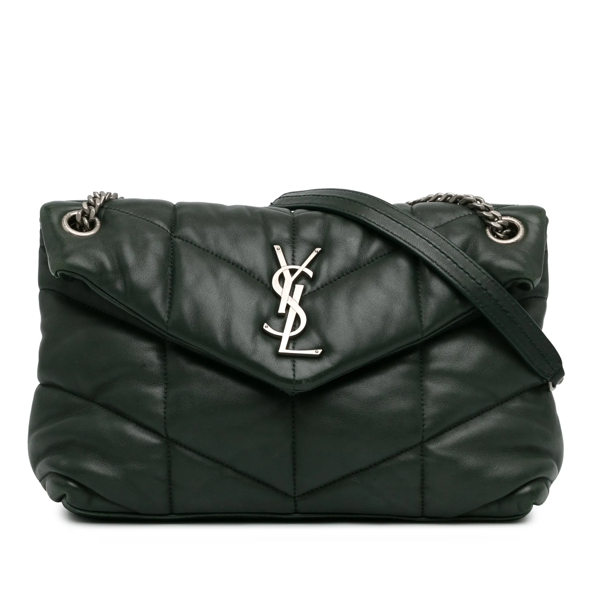 Yves Saint Laurent LouLou Puffer Small Black Lambskin